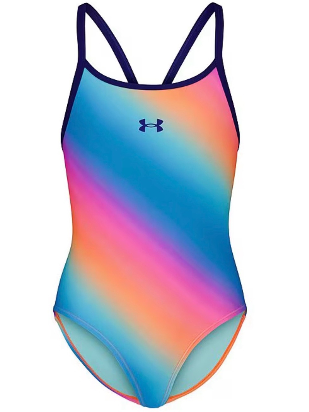 Never worn -under armour Big Girls Gradient-Pattern One-Piece Swimsuit